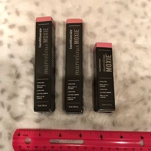2 full size, 1 travel size bareMinerals Lip Gloss